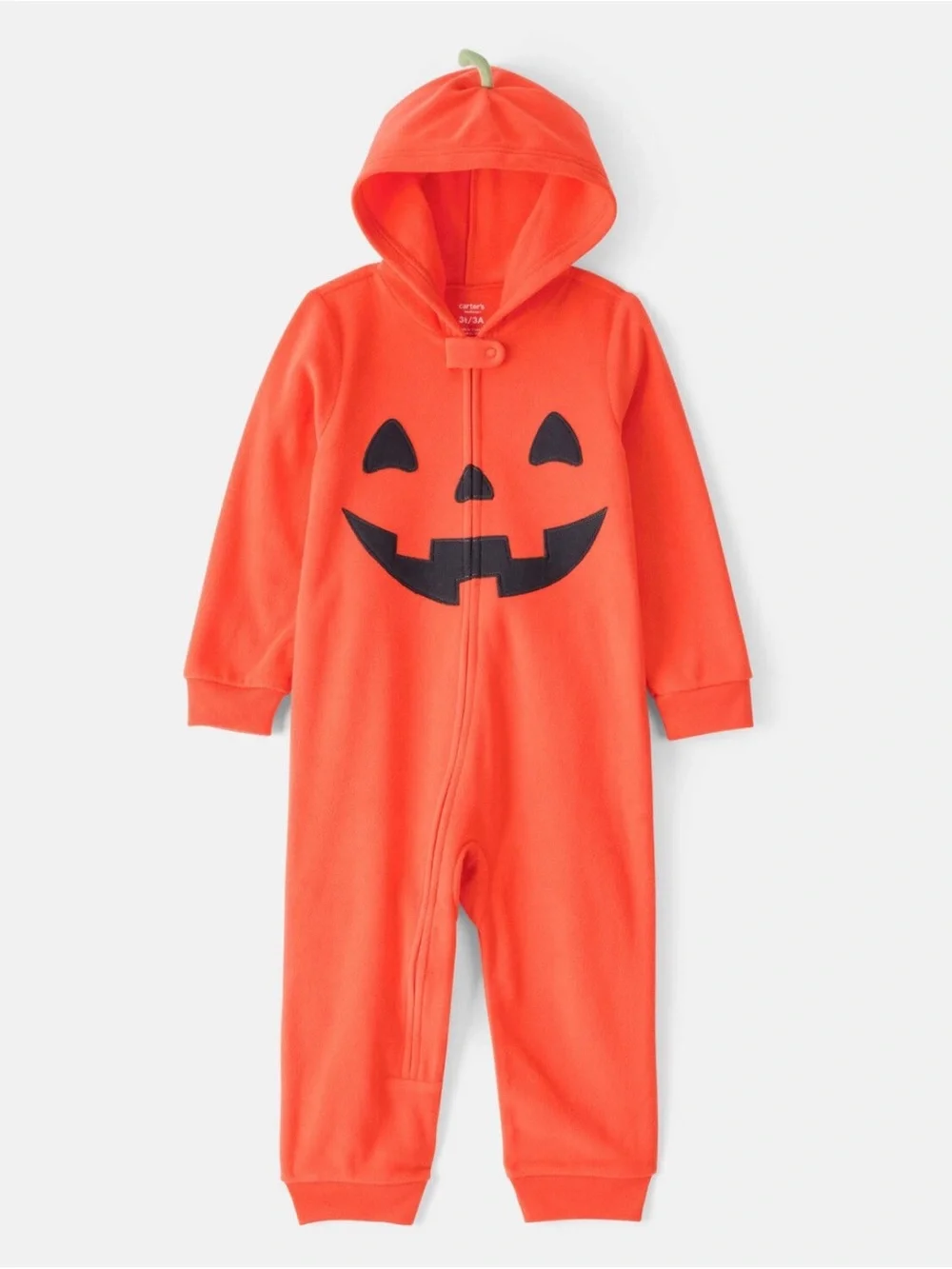 Halloween Kids’ Pumpkin Hooded One Piece Pajamas or Costume 2T